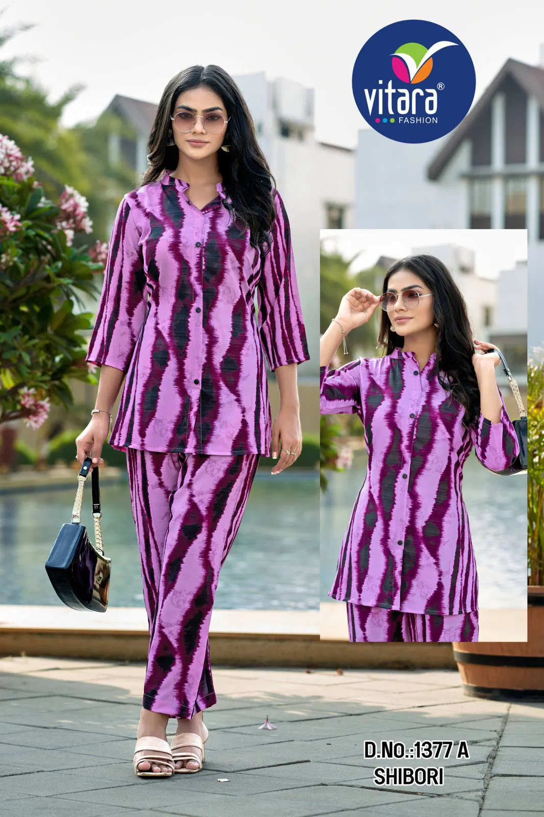 Shibori By Vitara Important Saboori Printed Ladies Co Ord Set Wholesale Online